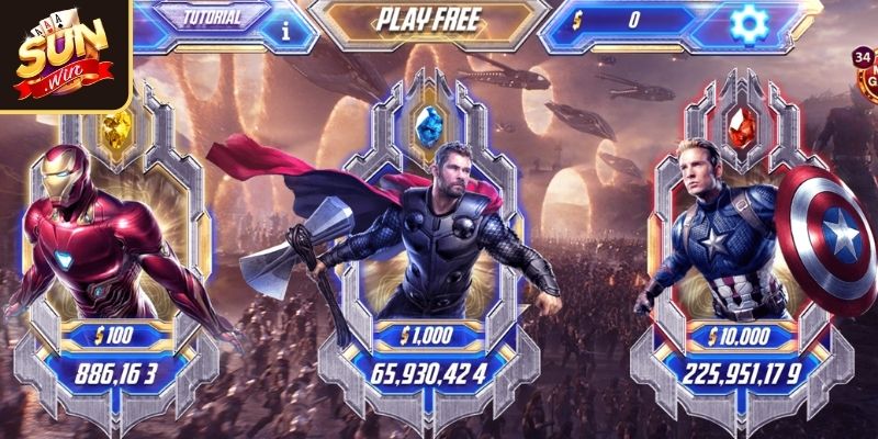 Giới thiệu về trò nổ hũ Avengers SUNWIN
