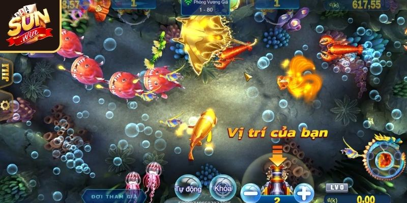 Tiền Long Đánh Cá SUNWIN - Game Săn Thưởng Huyền Thoại 3 Nâng cấp pháo bắn theo cấp độ màn chơi